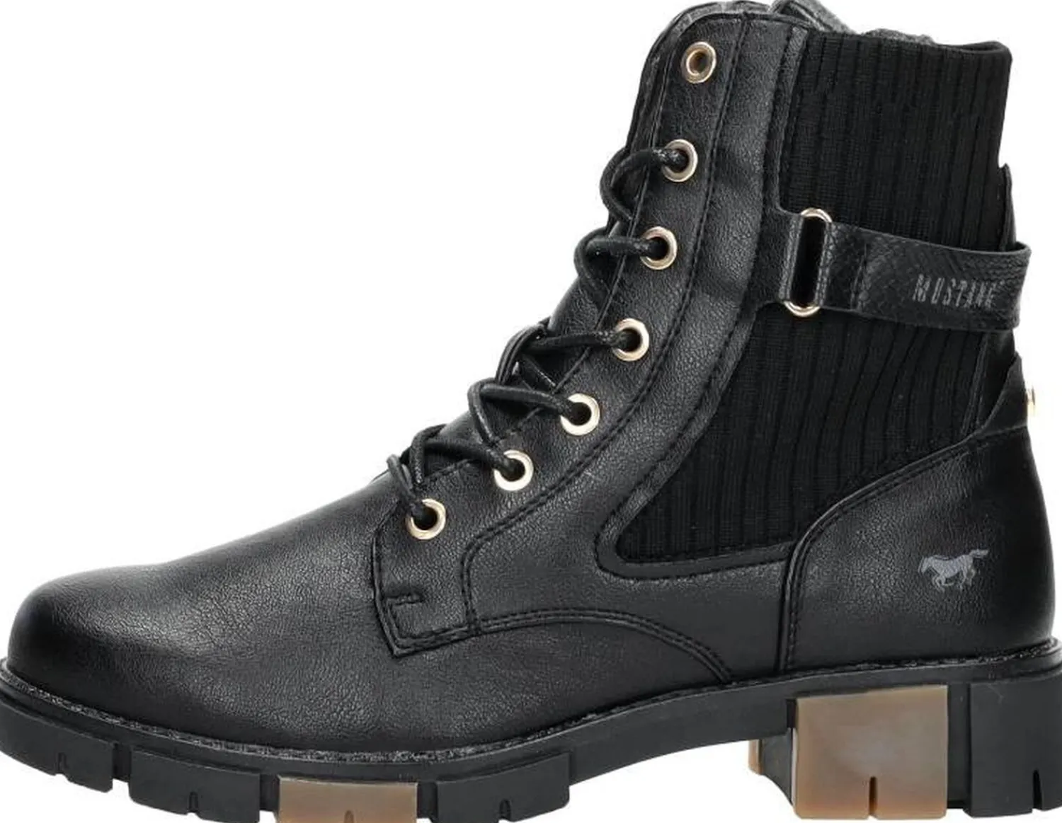 Mustang Veterschoenen Hoog Zwart Hot