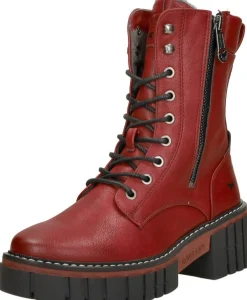 Mustang Veterschoenen Hoog Rood New