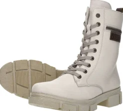 Rieker Veterschoenen Hoog Gebroken wit New