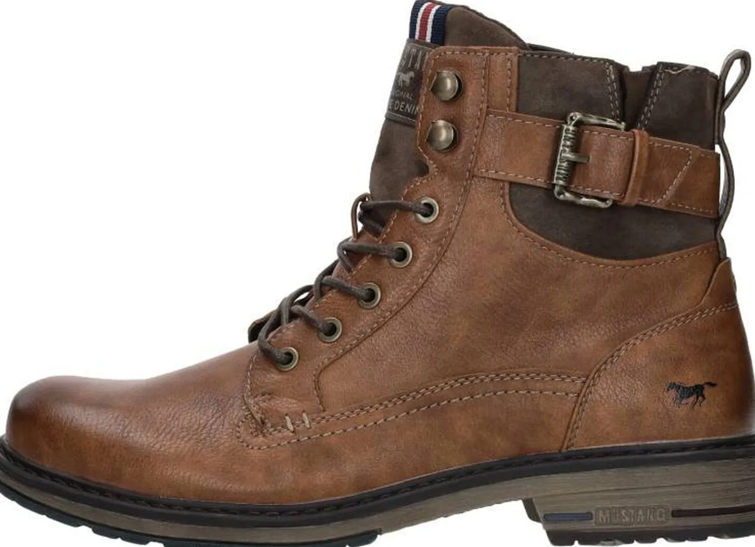 Mustang Veterschoenen Hoog Cognac New