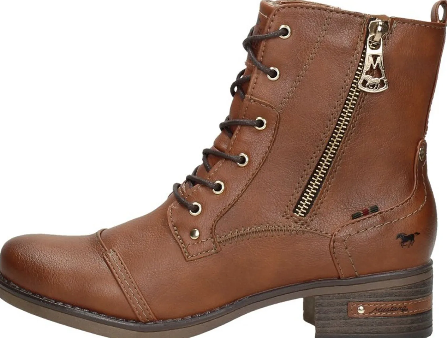 Mustang Veterschoenen Hoog Cognac New