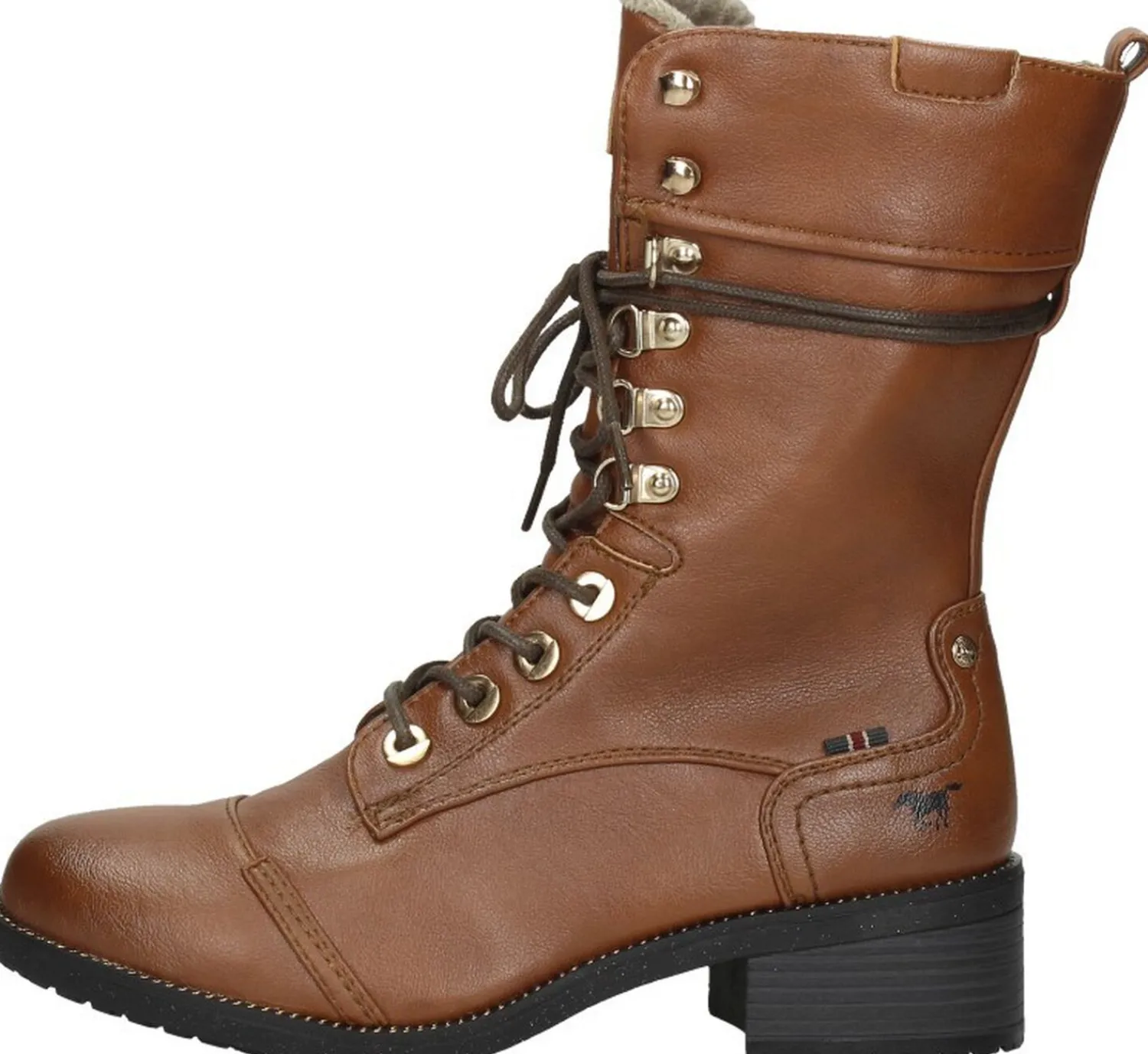Mustang Veterschoenen Hoog Cognac Sale