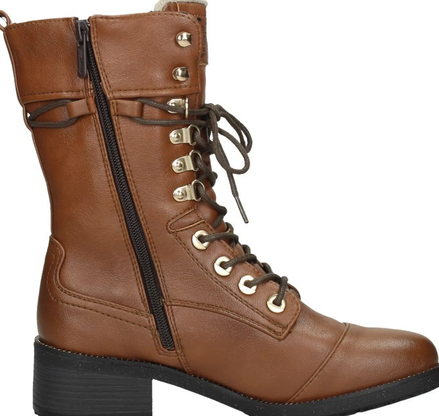 Mustang Veterschoenen Hoog Cognac Sale