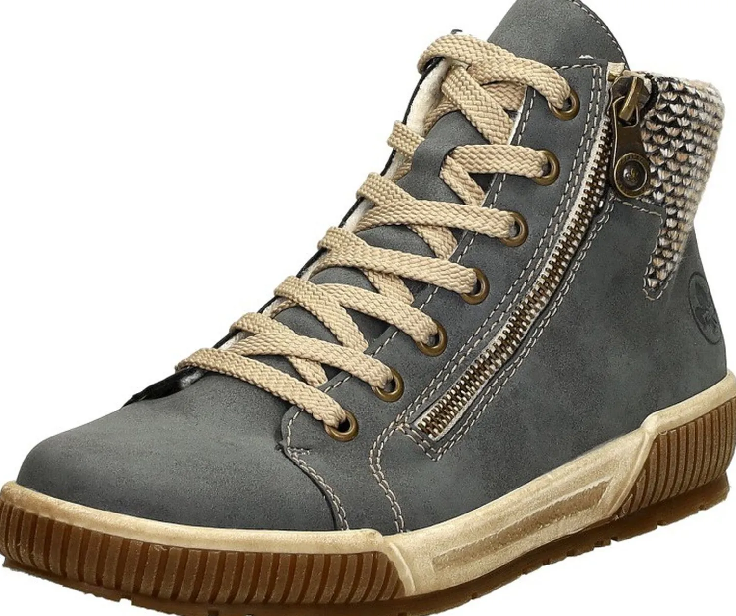 Rieker Veterschoenen Hoog Licht blauw Clearance