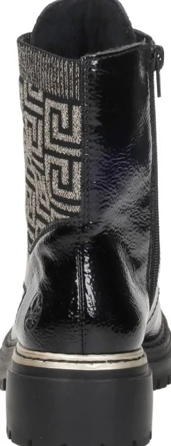 Rieker Veterschoenen Hoog Zwart lak New