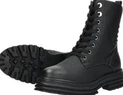Sub55 Veterschoenen Hoog Zwart Discount