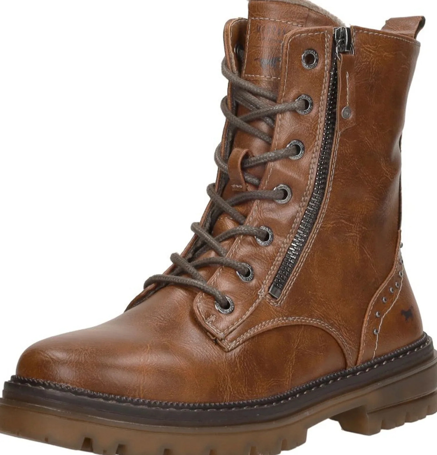 Mustang Veterschoenen Hoog Cognac New