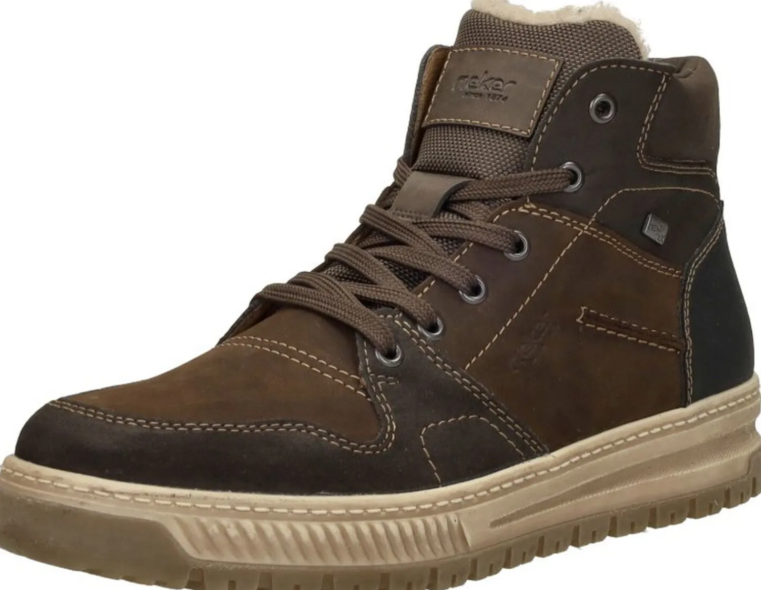 Rieker Veterschoenen Hoog Donkerbruin Clearance