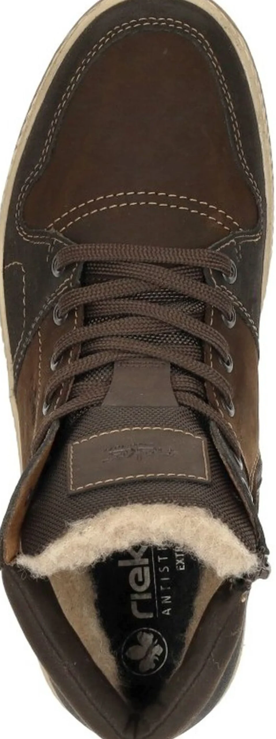 Rieker Veterschoenen Hoog Donkerbruin Clearance