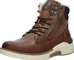 Mustang Veterschoenen Hoog Cognac Hot