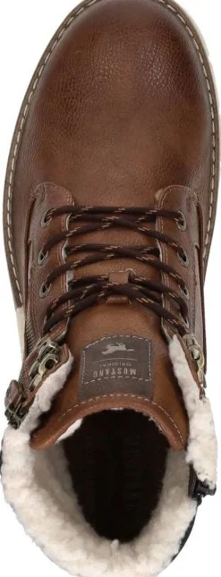 Mustang Veterschoenen Hoog Cognac Hot