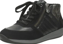 Rieker Veterschoenen Hoog Zwart Fashion