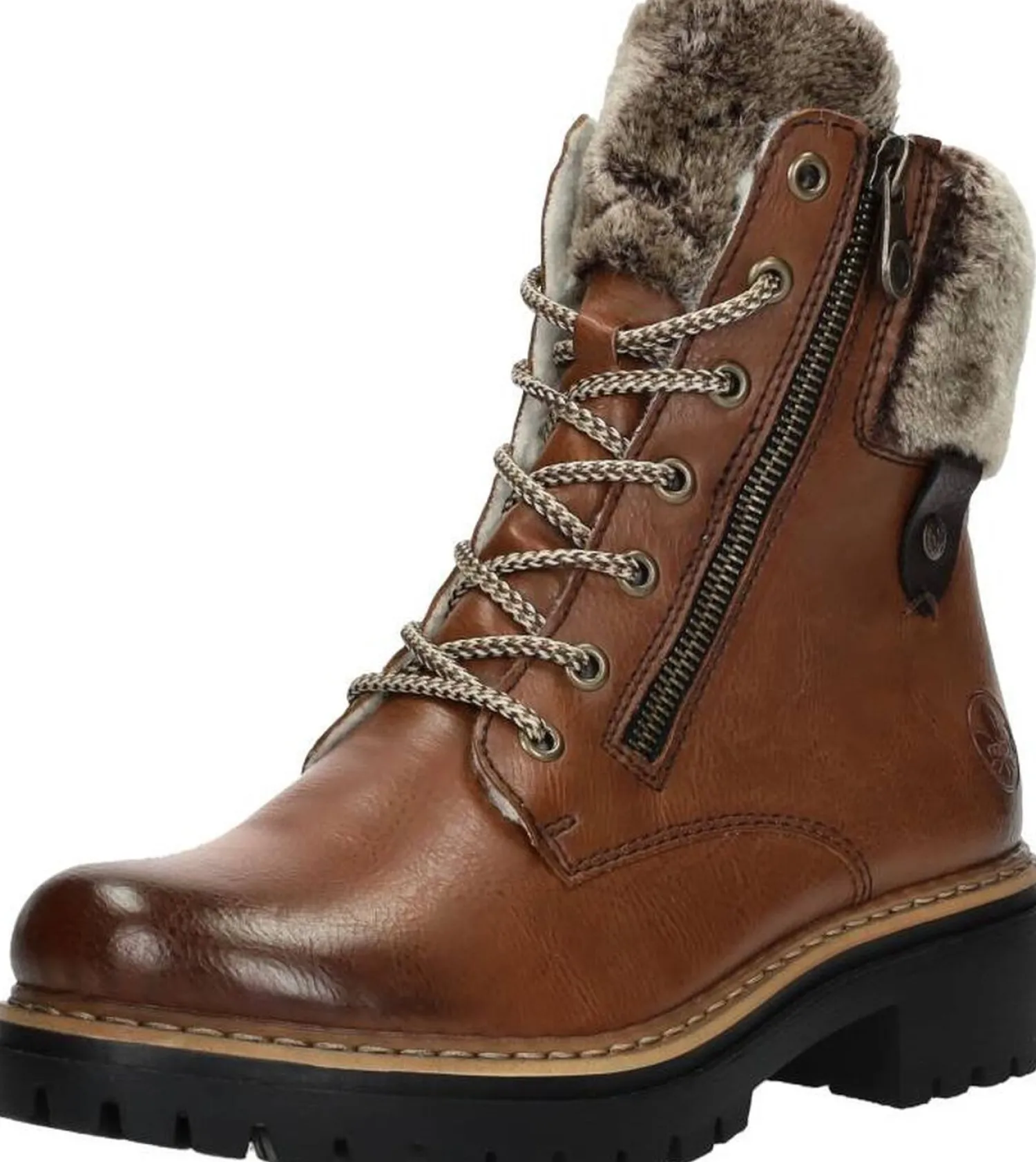 Rieker Veterschoenen Hoog Cognac Outlet