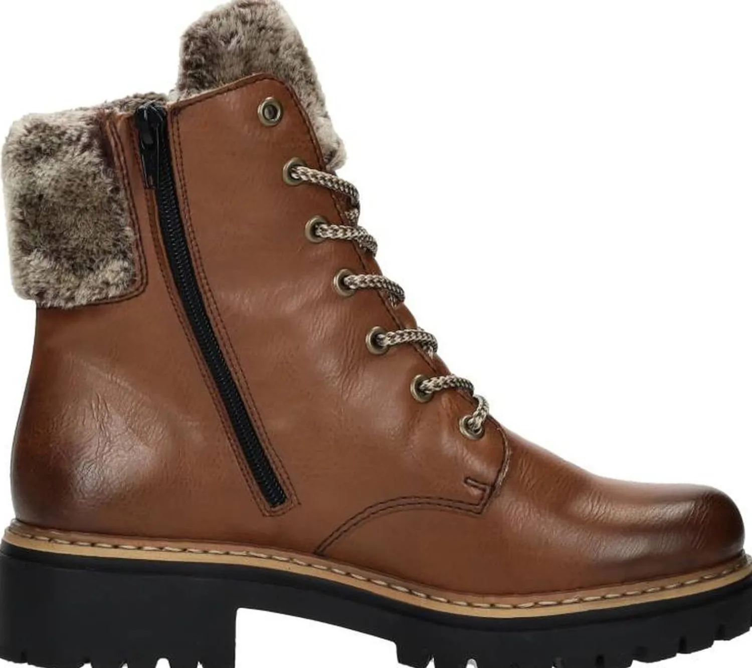 Rieker Veterschoenen Hoog Cognac Outlet