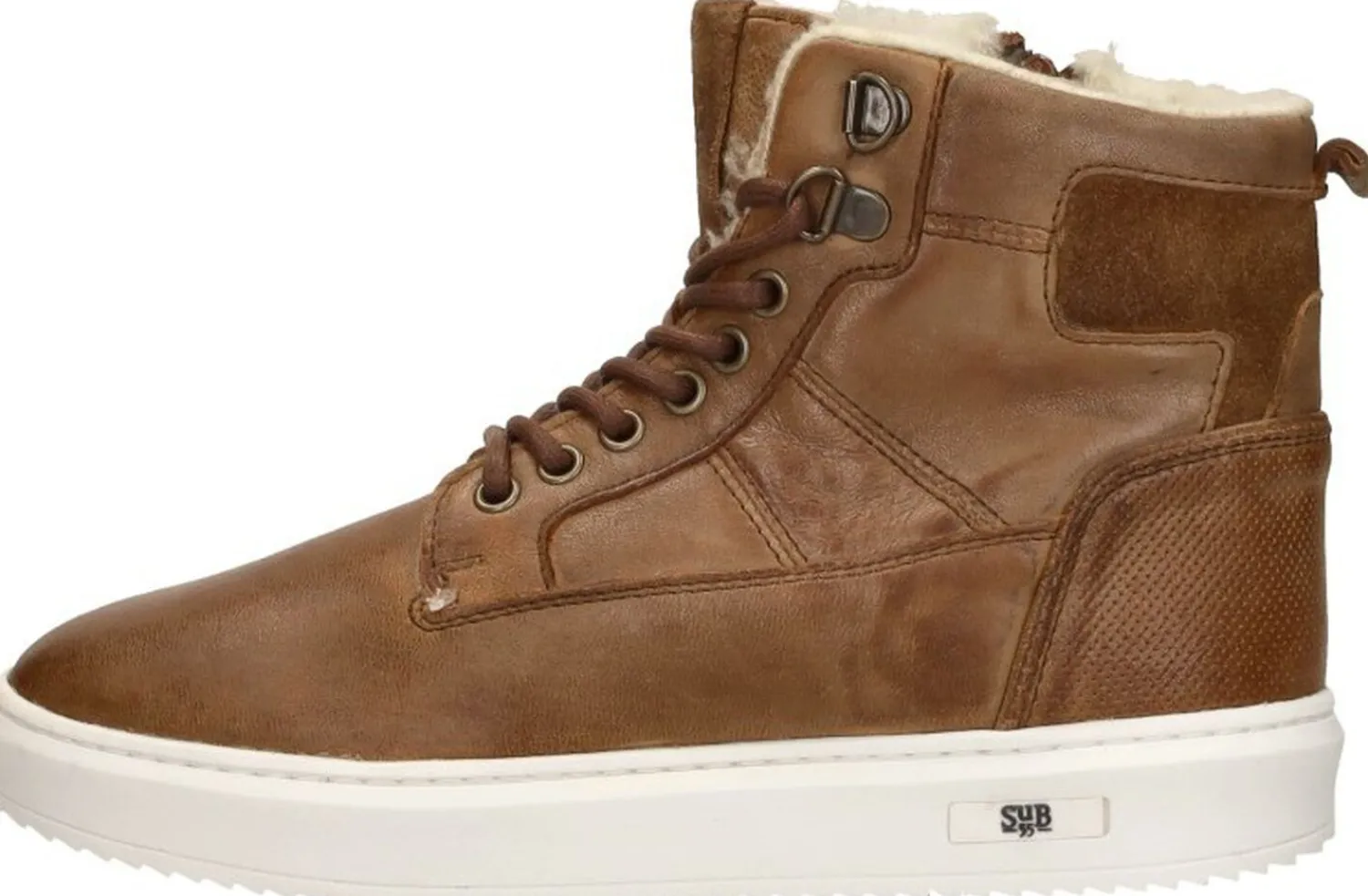Sub55 Veterschoenen Hoog Cognac Clearance