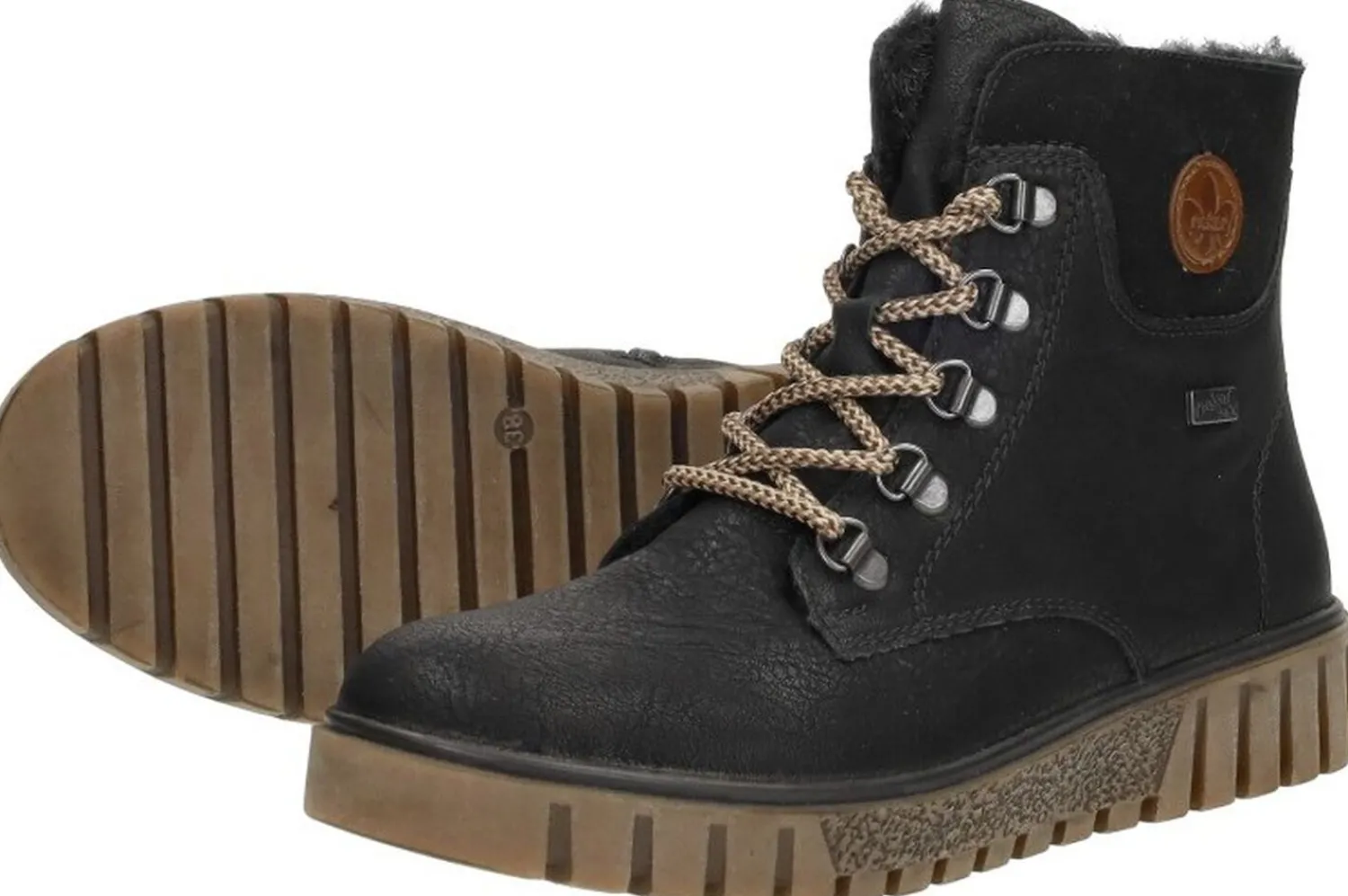 Rieker Veterschoenen Hoog Zwart Online