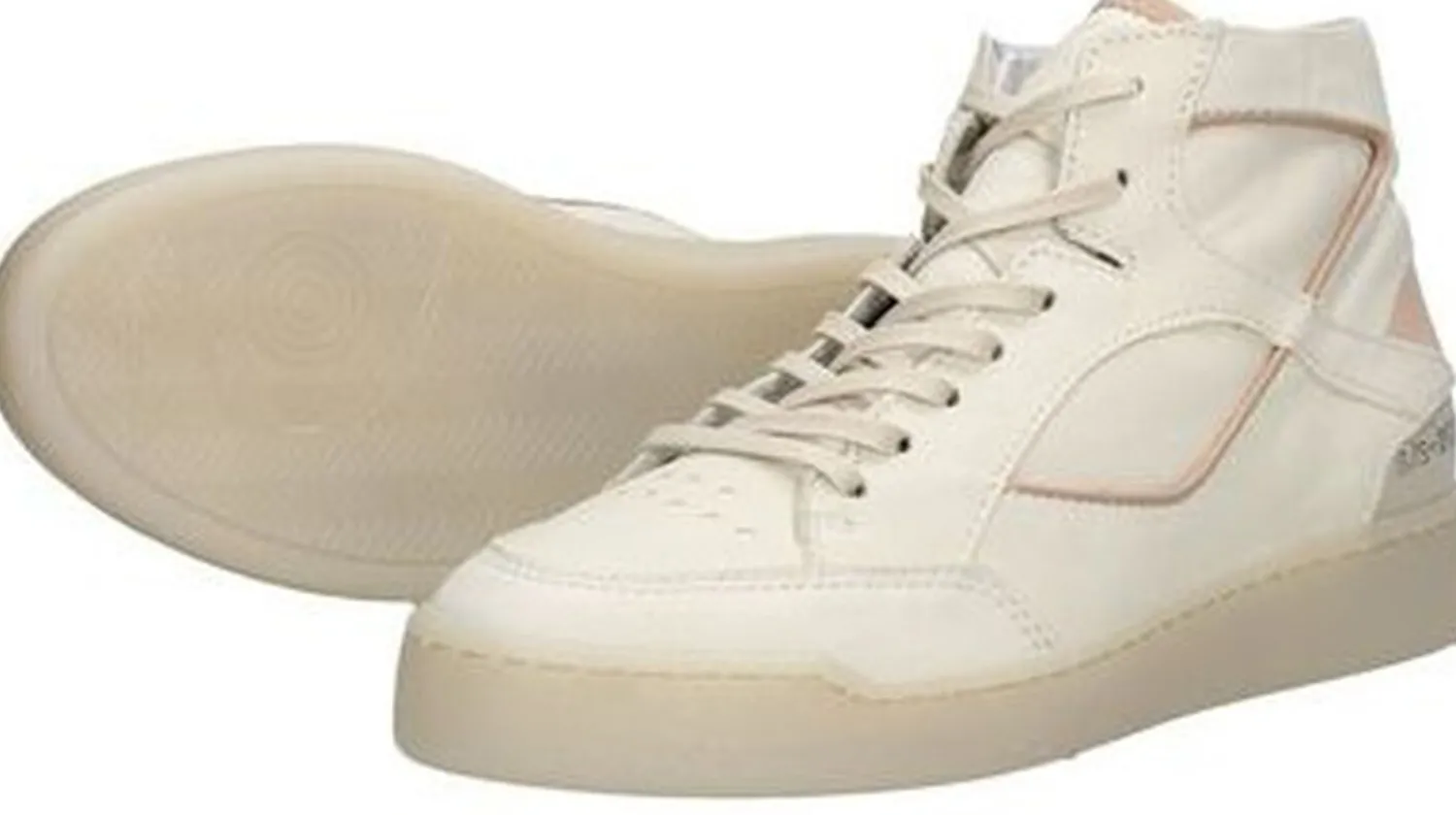 Mjus Veterschoenen Hoog Gebroken wit Best