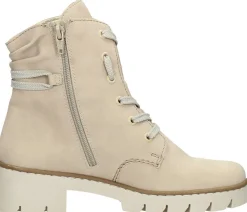 Rieker Veterschoenen Hoog Beige Outlet