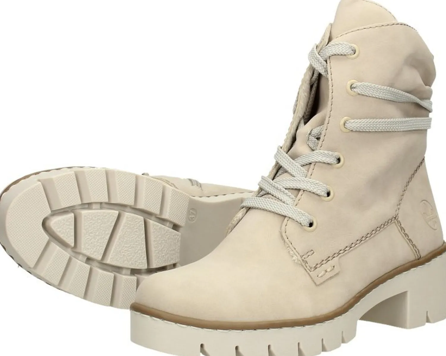 Rieker Veterschoenen Hoog Beige Outlet