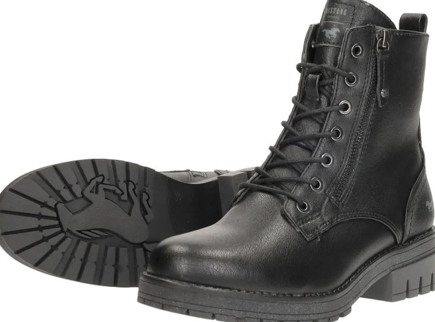 Mustang Veterschoenen Hoog Zwart Clearance