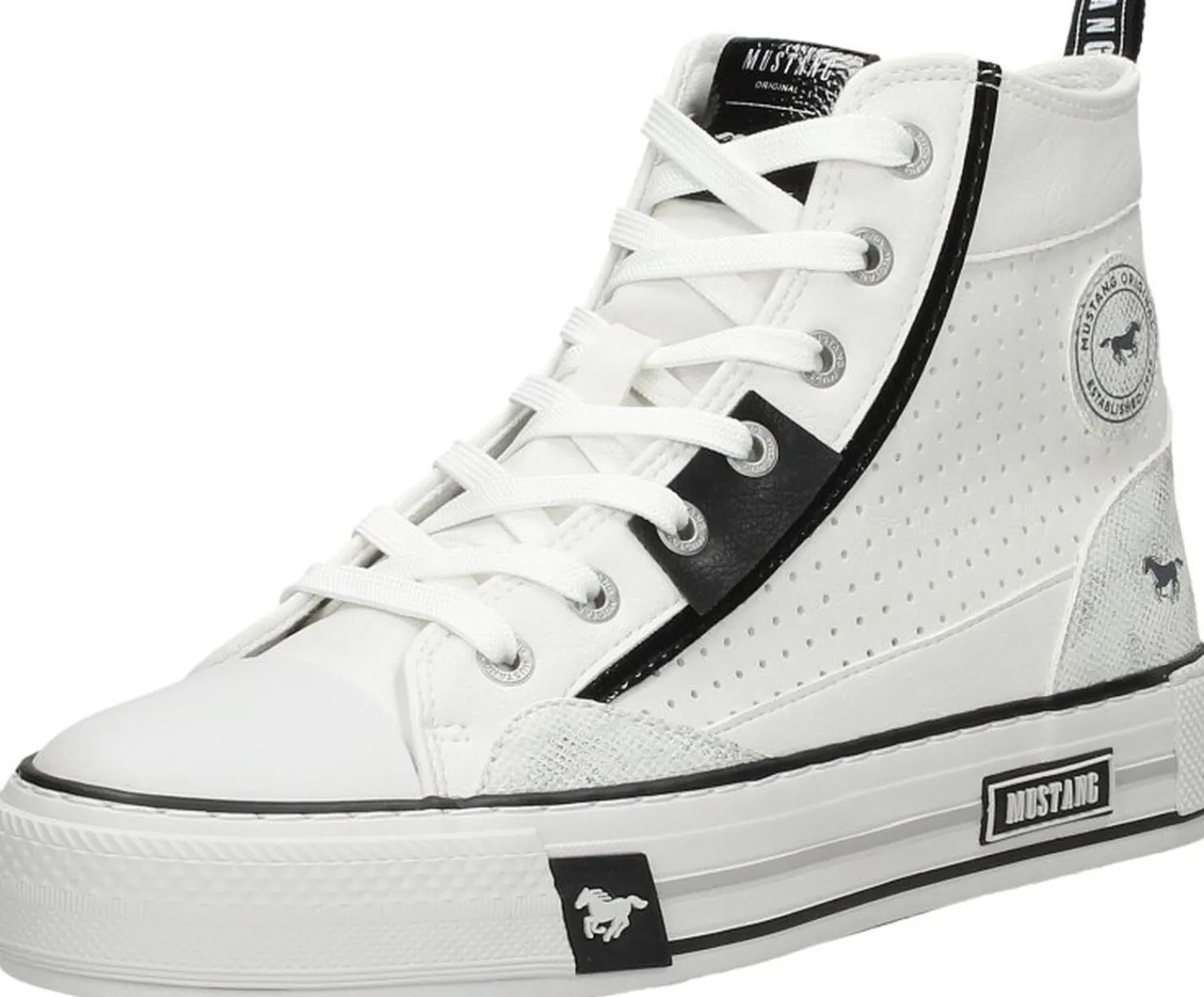 Mustang Veterschoenen Hoog Wit Outlet