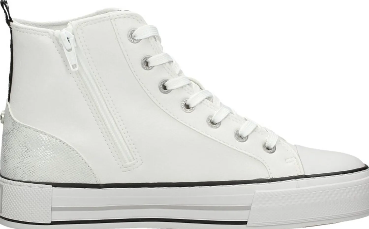 Mustang Veterschoenen Hoog Wit Outlet