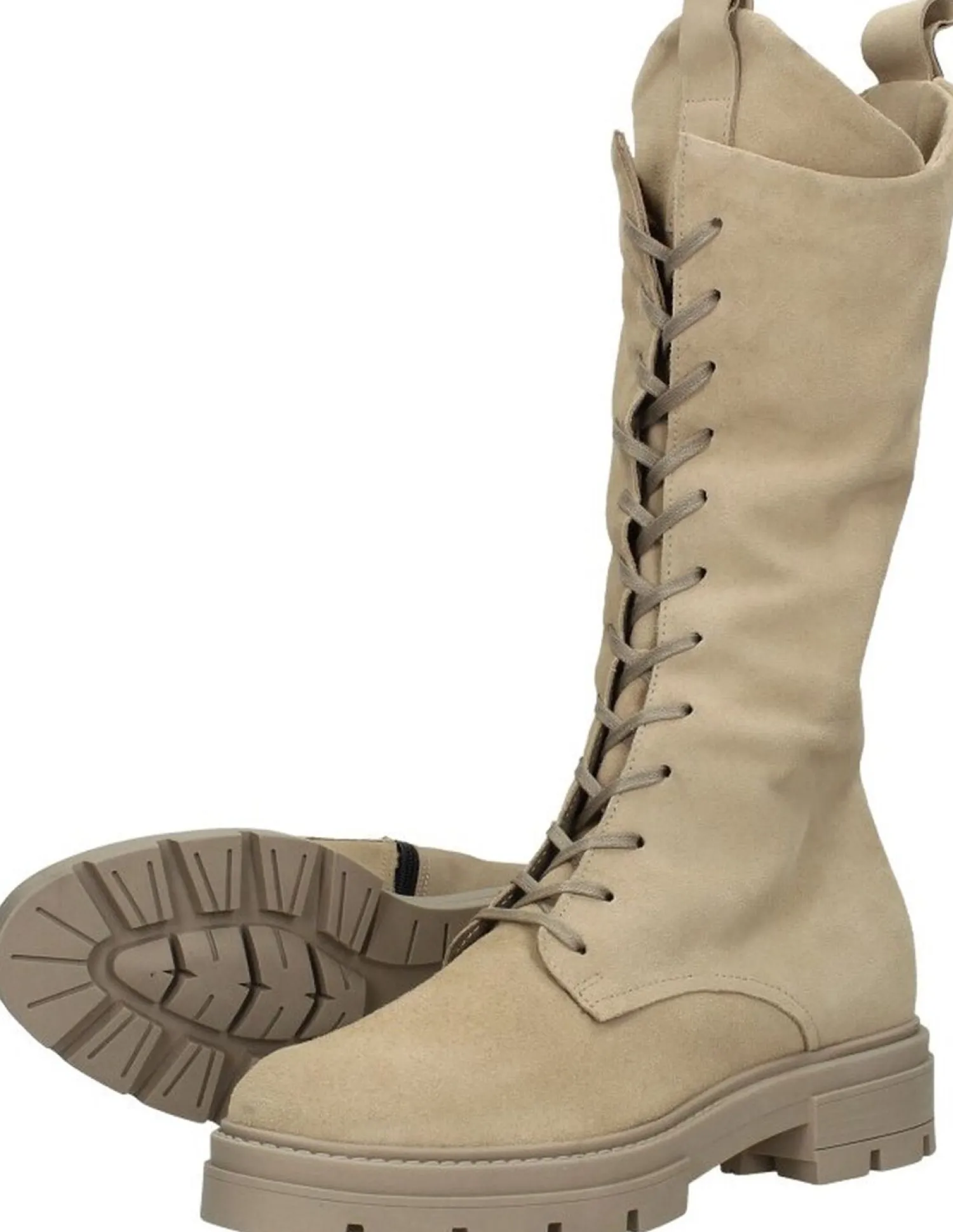 Mjus Veterschoenen Hoog Beige Outlet