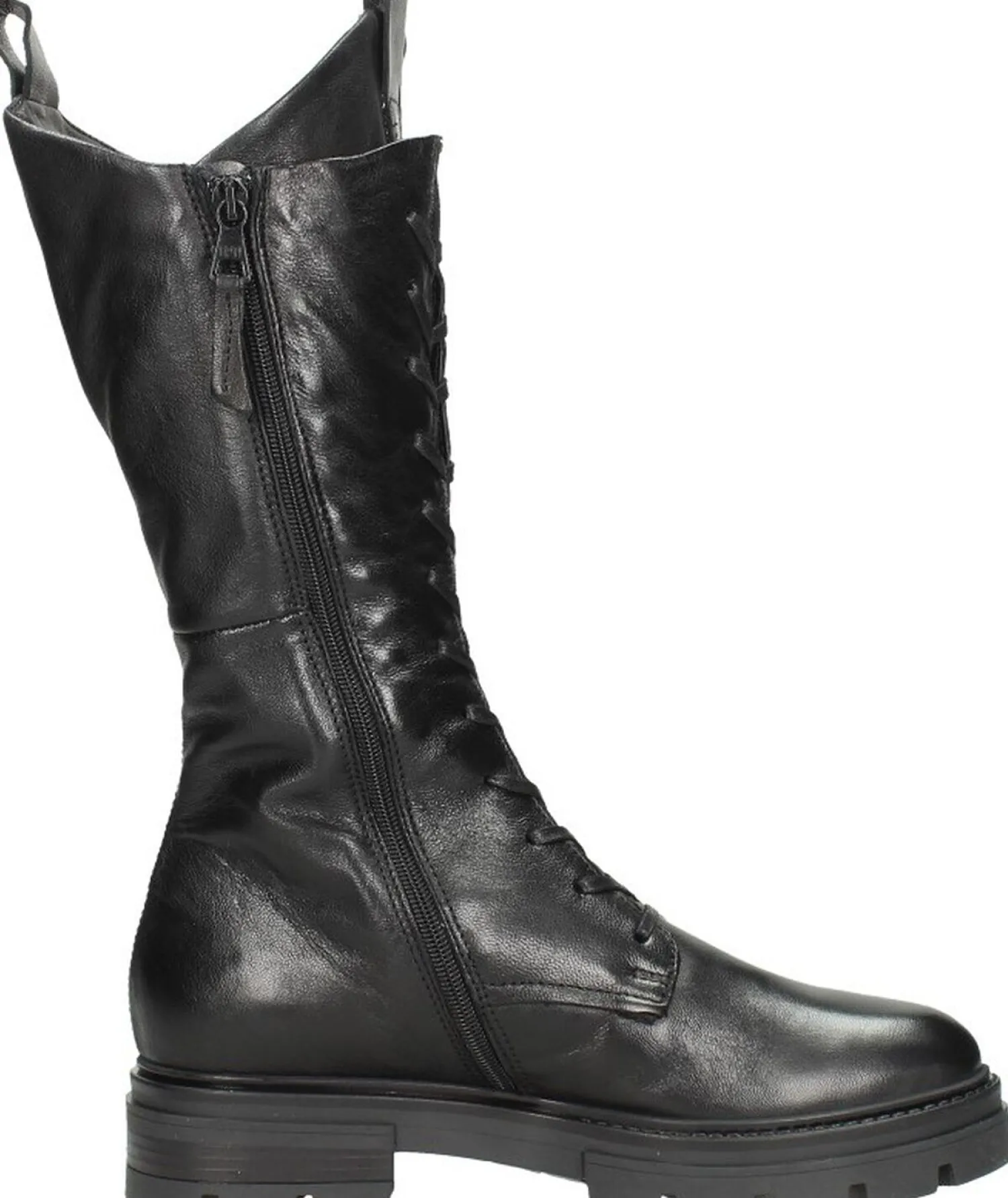 Mjus Veterschoenen Hoog Zwart Clearance
