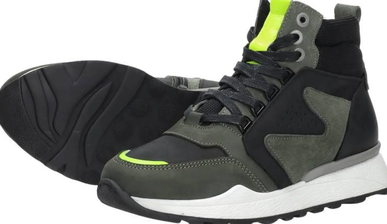 Sub55 Veterschoenen Hoog Groen Fashion