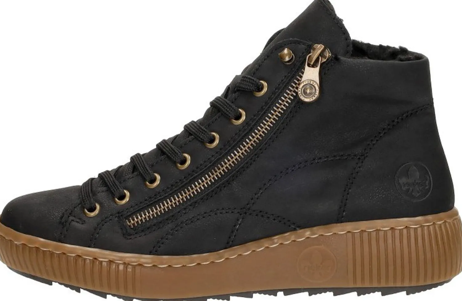 Rieker Veterschoenen Hoog Zwart Discount