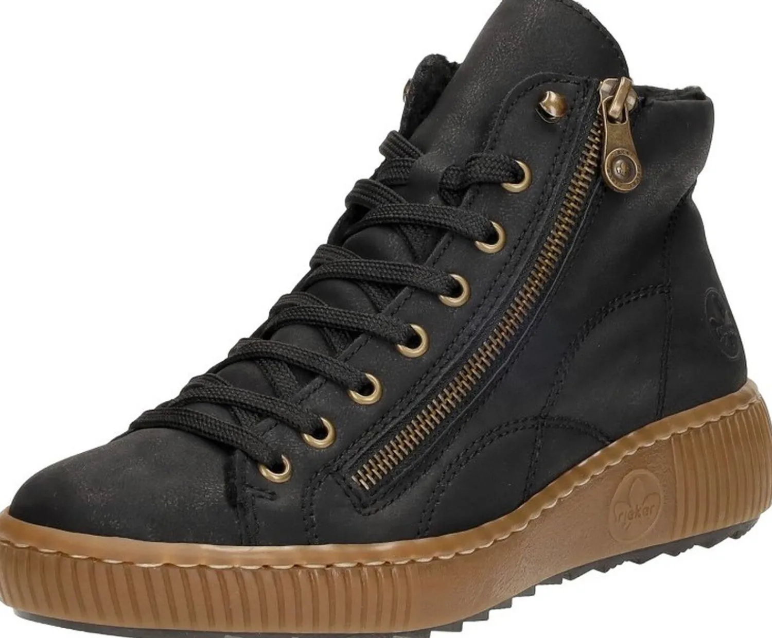 Rieker Veterschoenen Hoog Zwart Discount