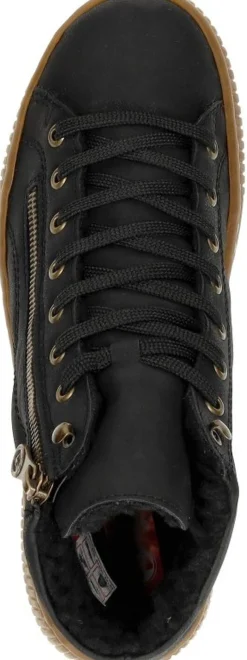 Rieker Veterschoenen Hoog Zwart Discount