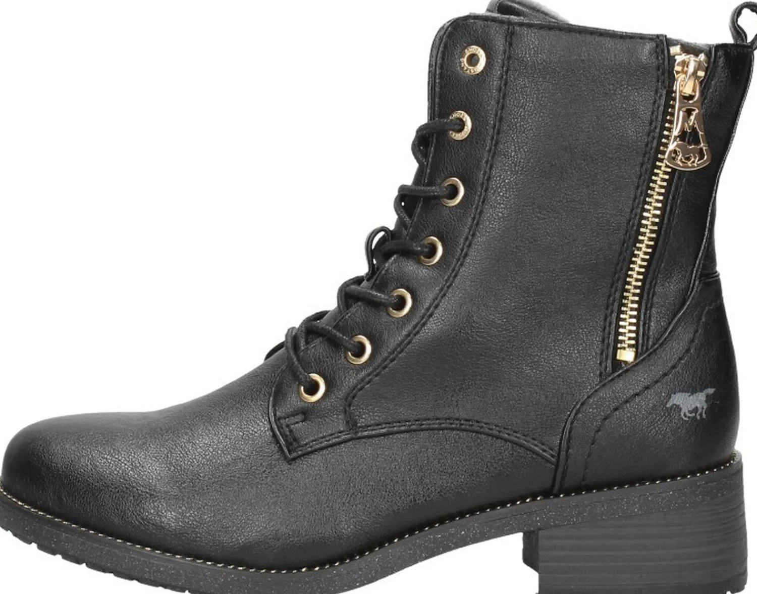 Mustang Veterschoenen Hoog Zwart New