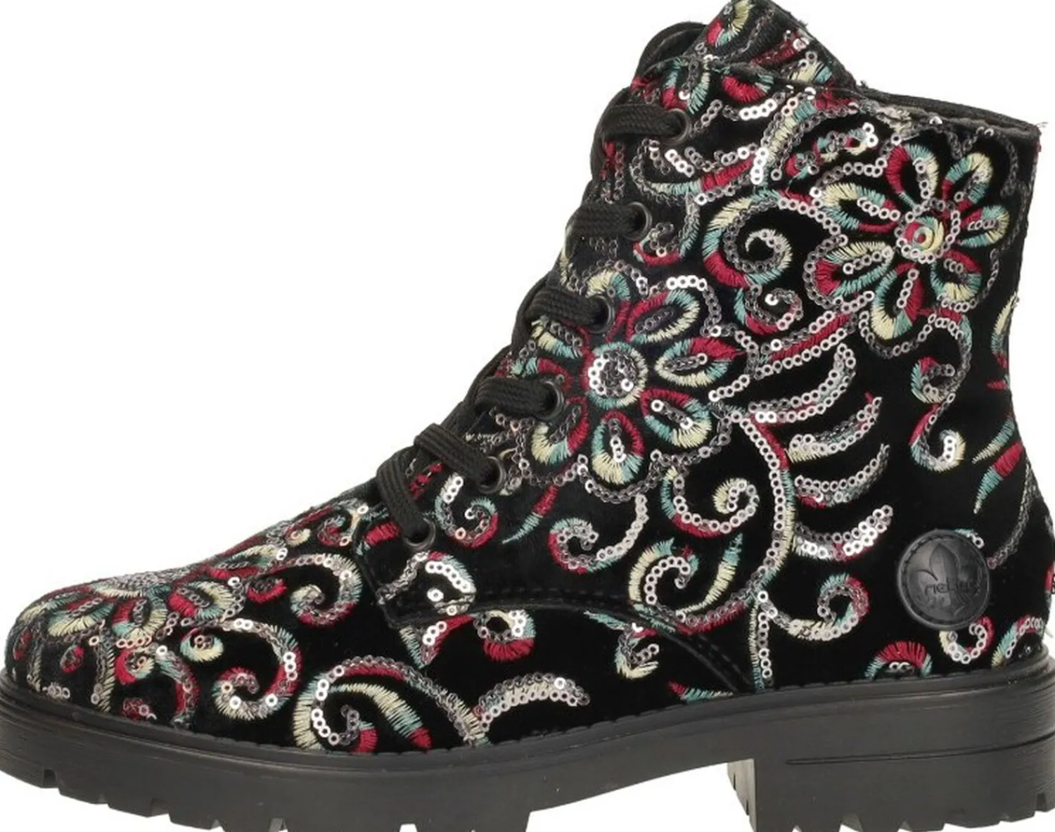 Rieker Veterschoenen Hoog Zwart Clearance