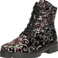 Rieker Veterschoenen Hoog Zwart Clearance