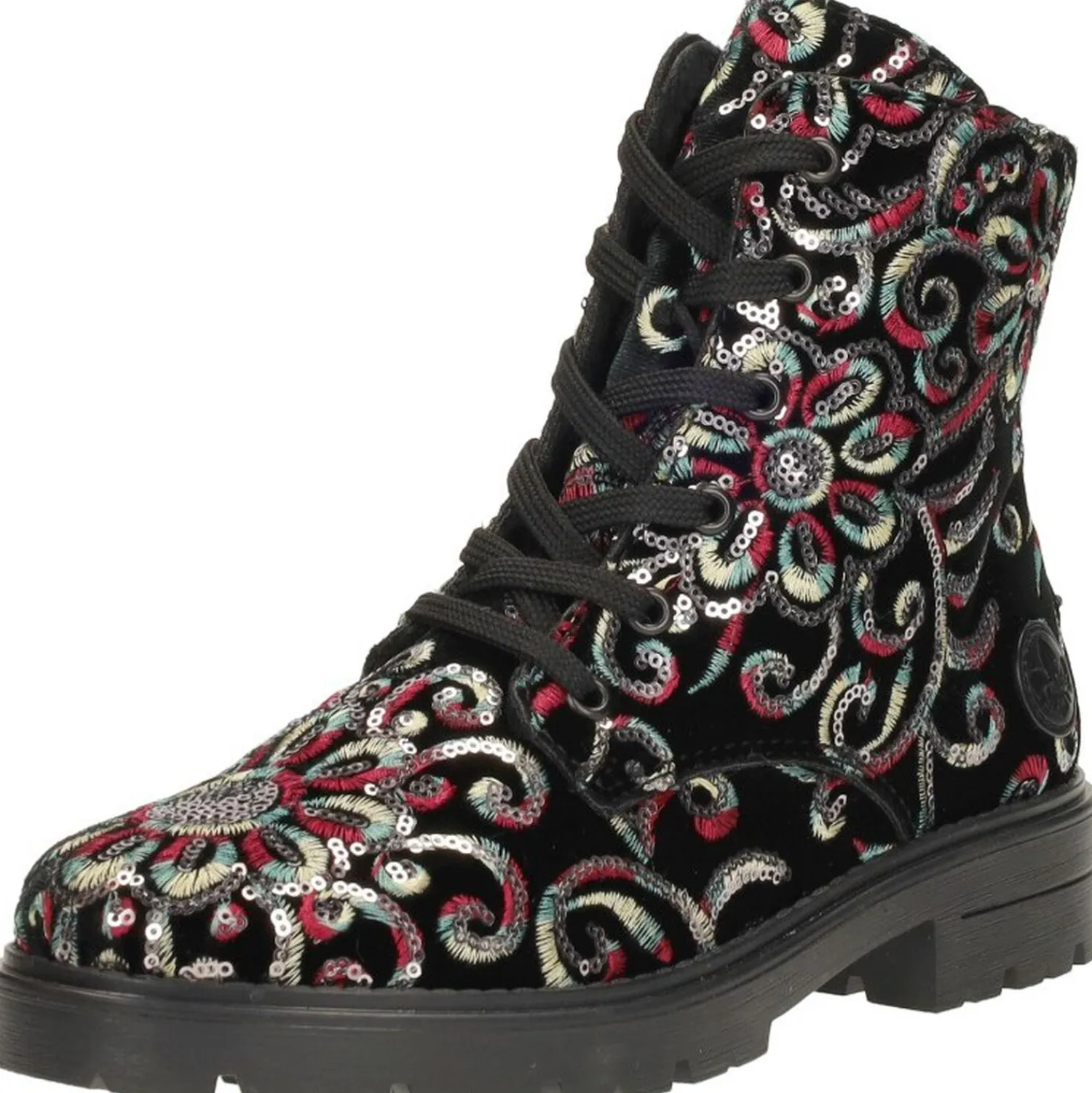 Rieker Veterschoenen Hoog Zwart Clearance