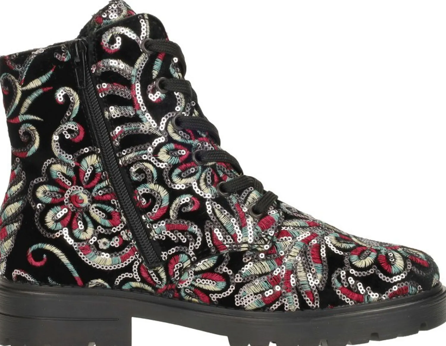 Rieker Veterschoenen Hoog Zwart Clearance