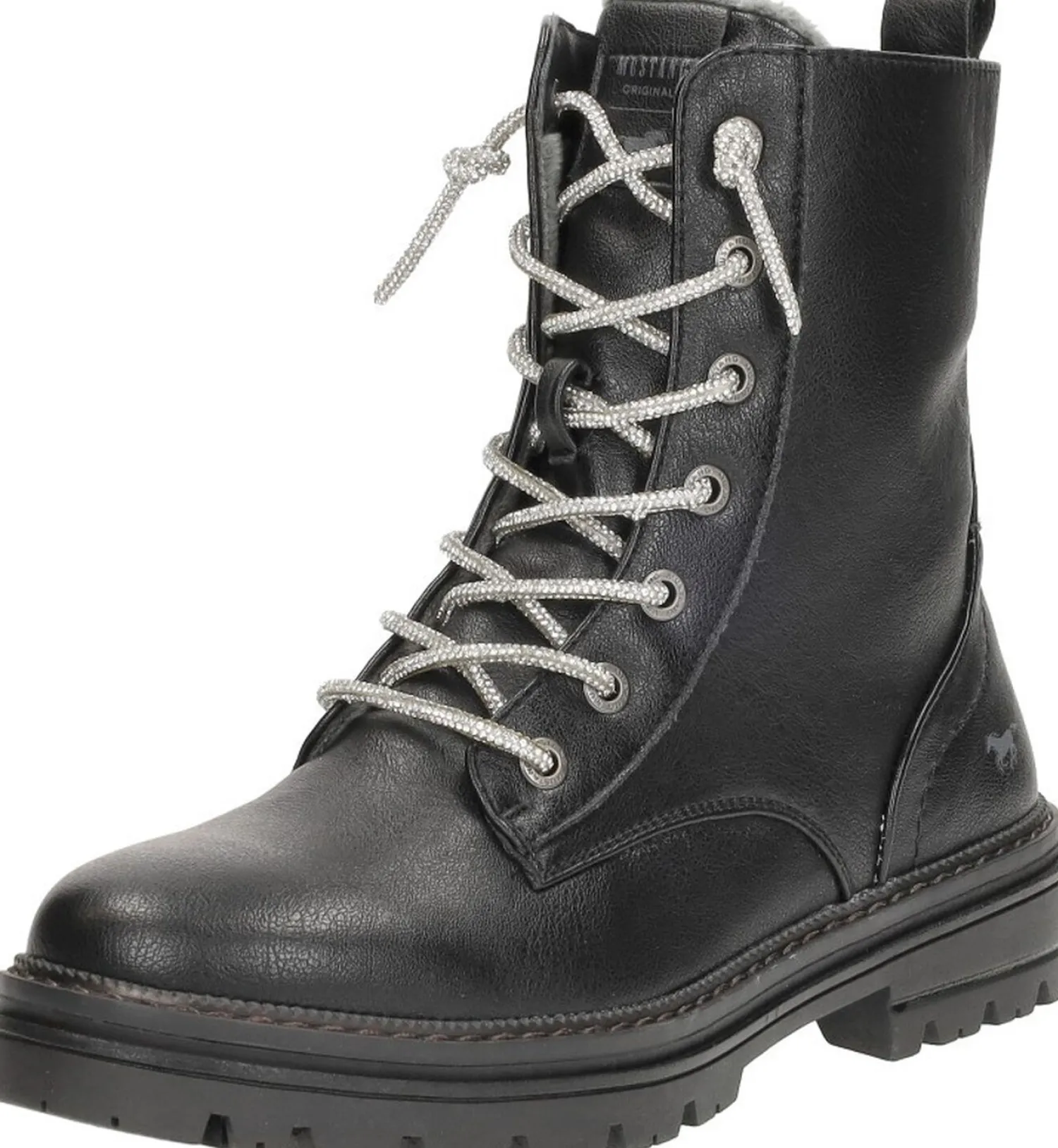Mustang Veterschoenen Hoog Zwart Clearance
