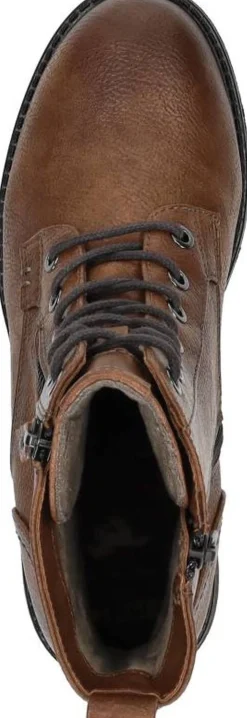 Mustang Veterschoenen Hoog Cognac Outlet