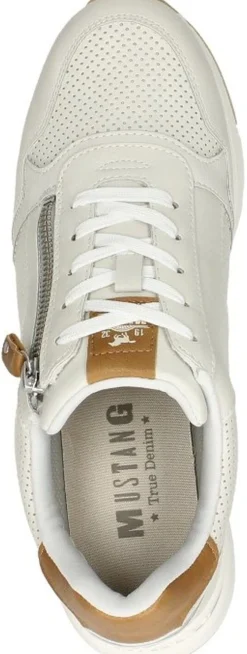 Mustang Veterschoenen Laag Gebroken wit Outlet