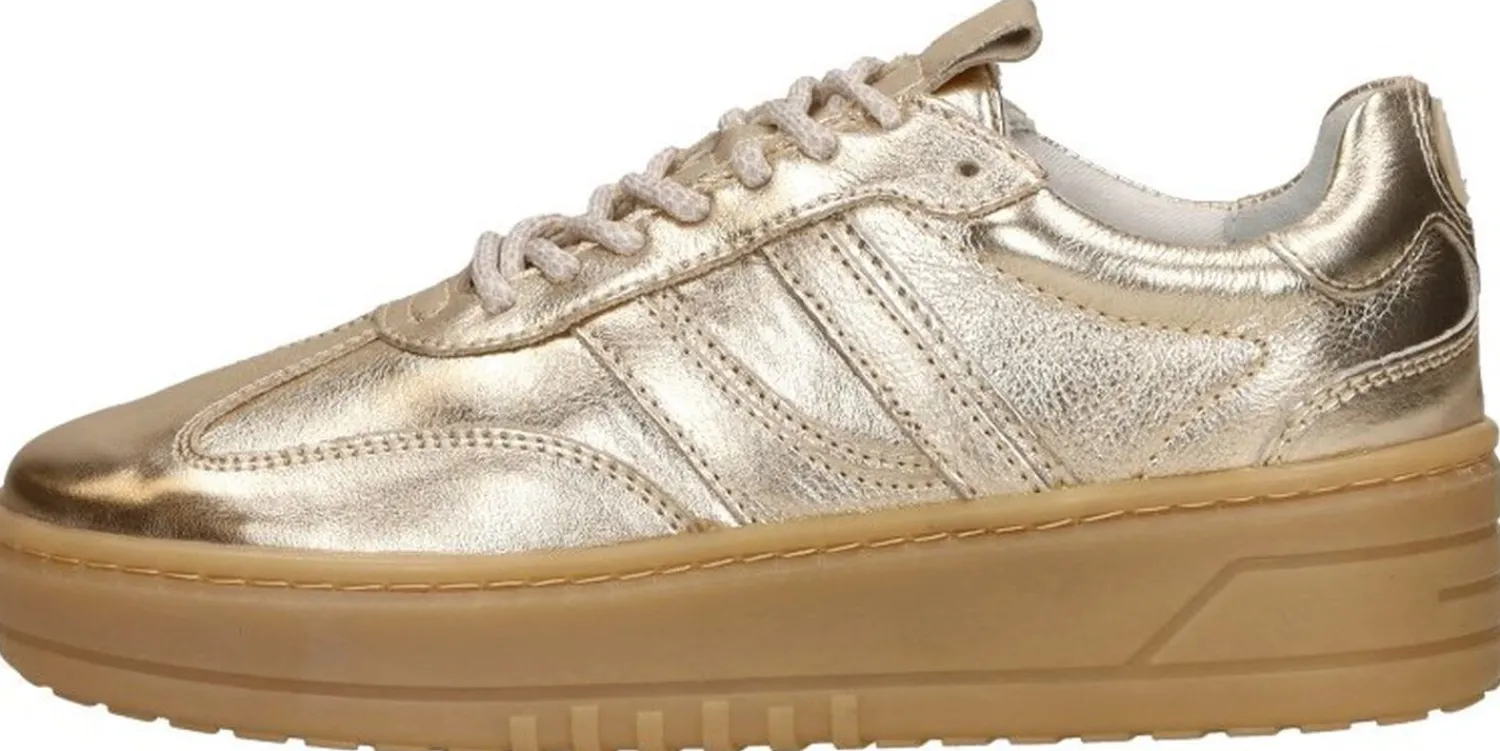 Sub55 Veterschoenen Laag Goudkleur Discount