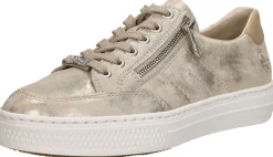 Rieker Veterschoenen Laag Goudkleur Clearance