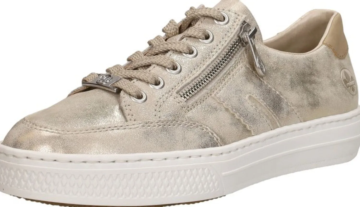 Rieker Veterschoenen Laag Goudkleur Clearance