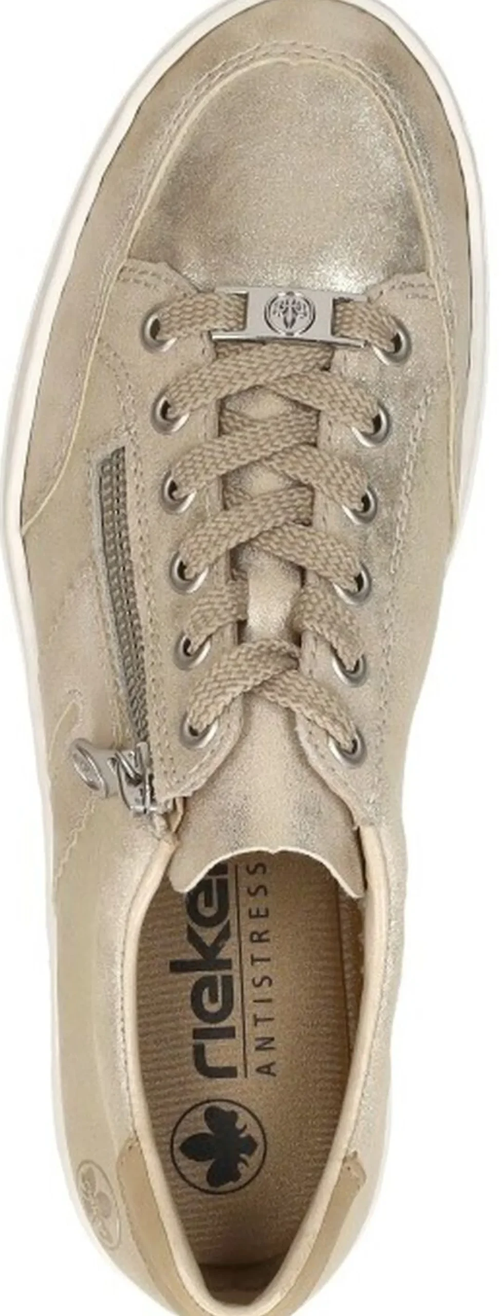 Rieker Veterschoenen Laag Goudkleur Clearance