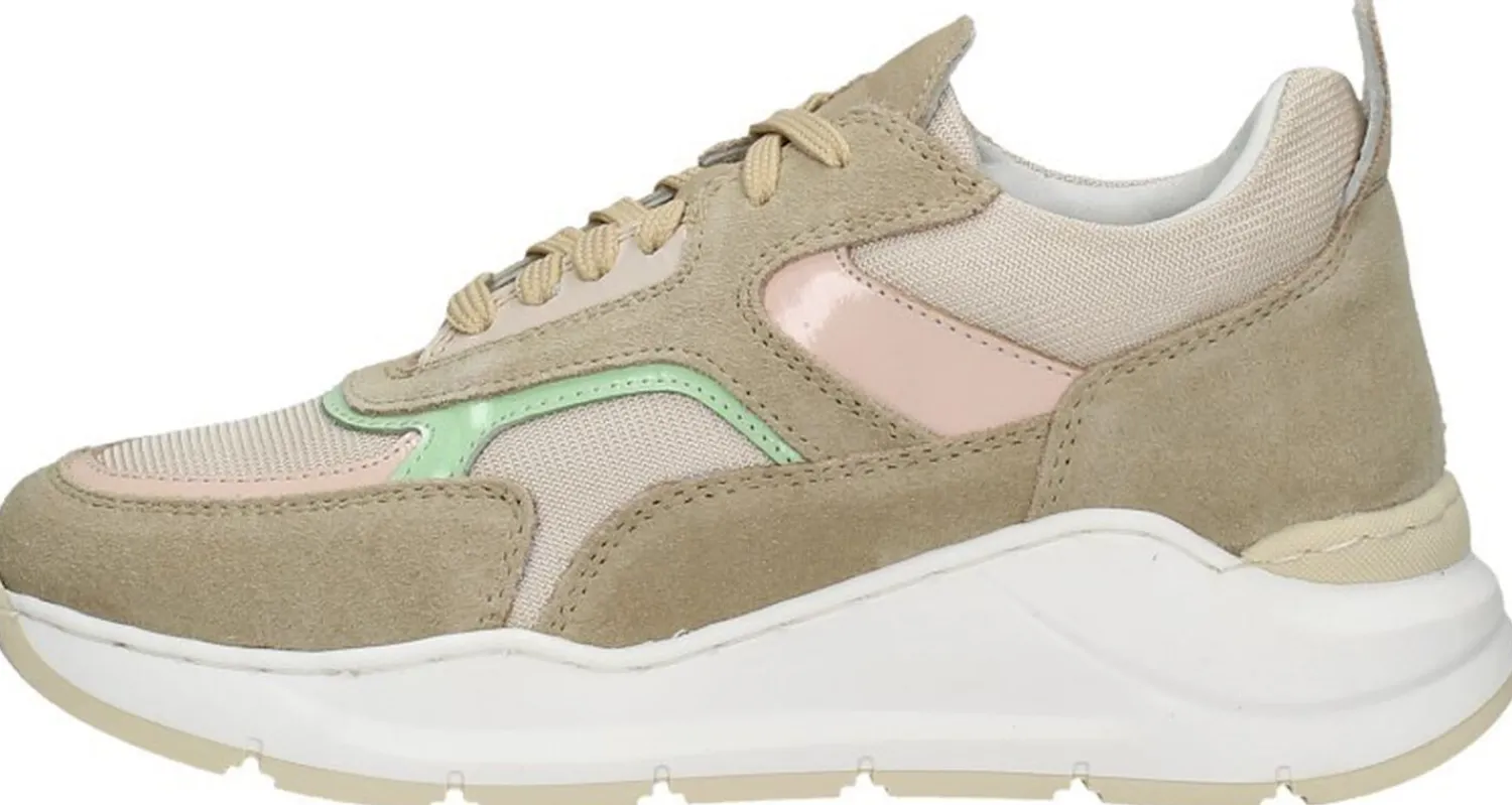 Sub55 Veterschoenen Laag Beige Clearance