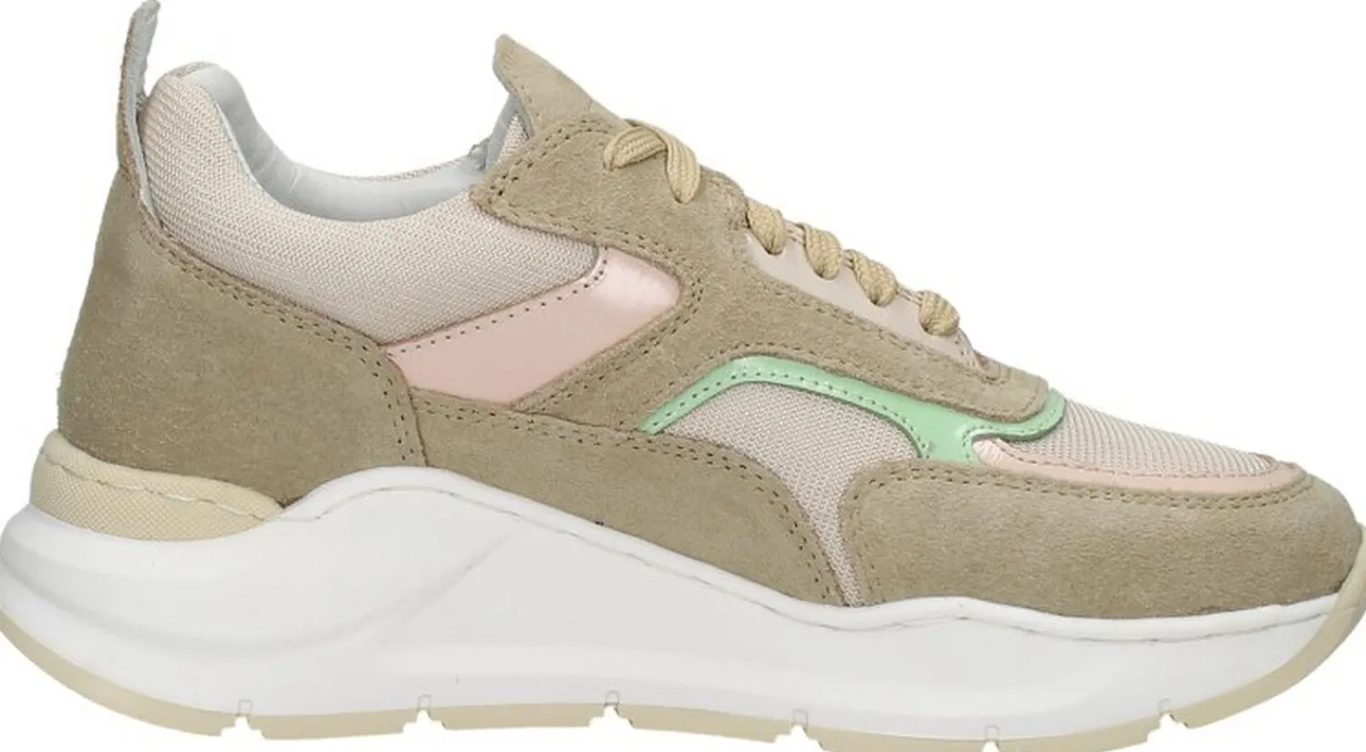 Sub55 Veterschoenen Laag Beige Clearance