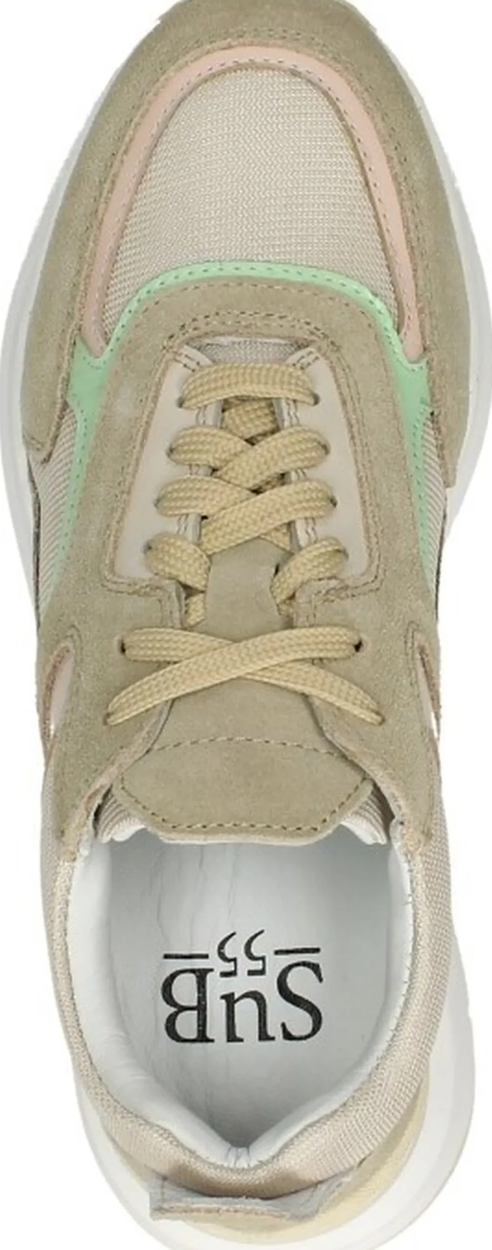 Sub55 Veterschoenen Laag Beige Clearance