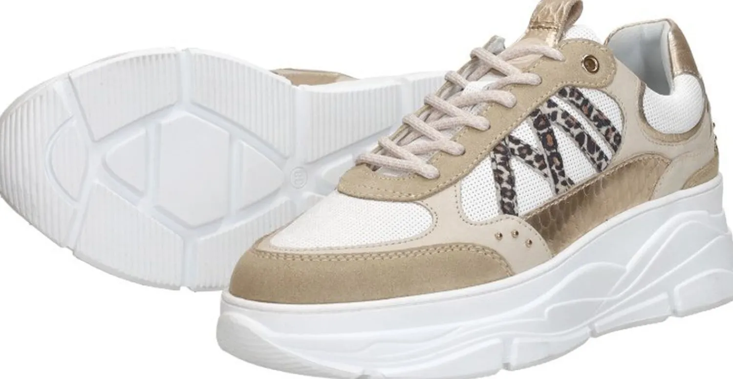 Sub55 Veterschoenen Laag Beige Clearance