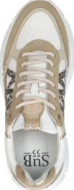 Sub55 Veterschoenen Laag Beige Clearance