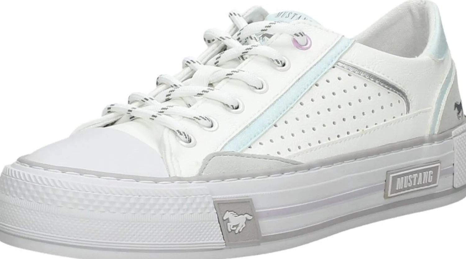 Mustang Veterschoenen Laag Wit Online